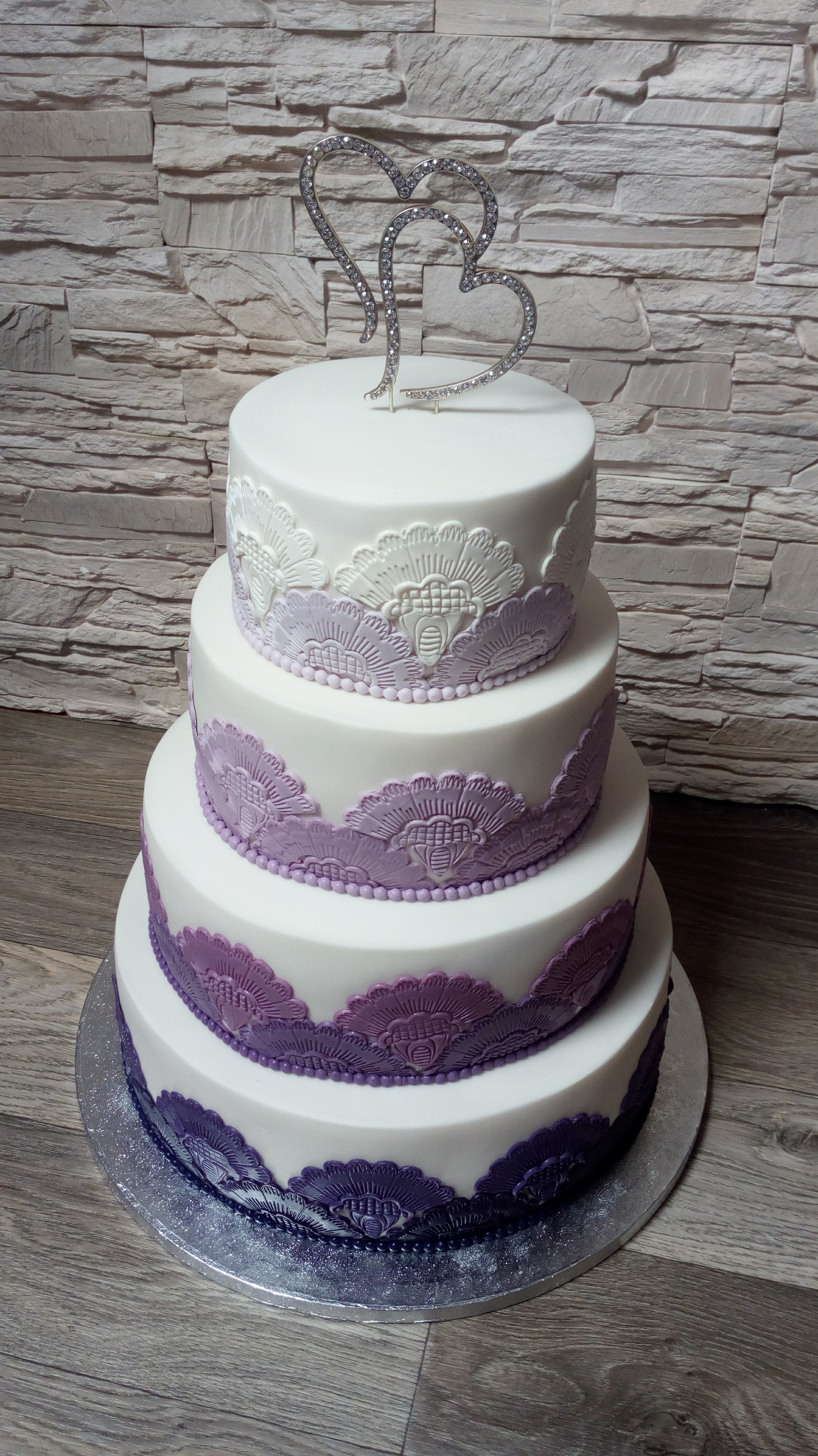Svatební dort fialový ombré