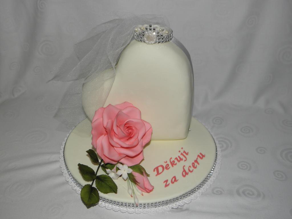 Svatební děkovný dort